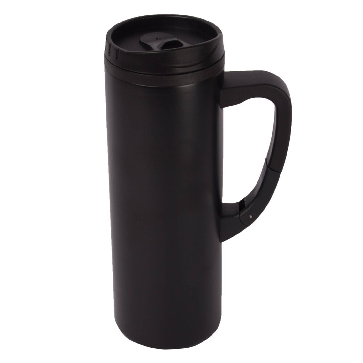 Biggmugg Reisbeker - Vacuümdeksel - Zwart - 450 ml - Geschikt voor koffie