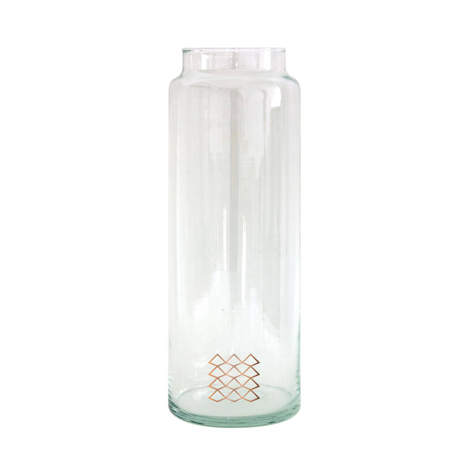 TAK Design - Drinken Waterglas XL Handgemaakt 10/30 Copper Patern - Glas - Koper
