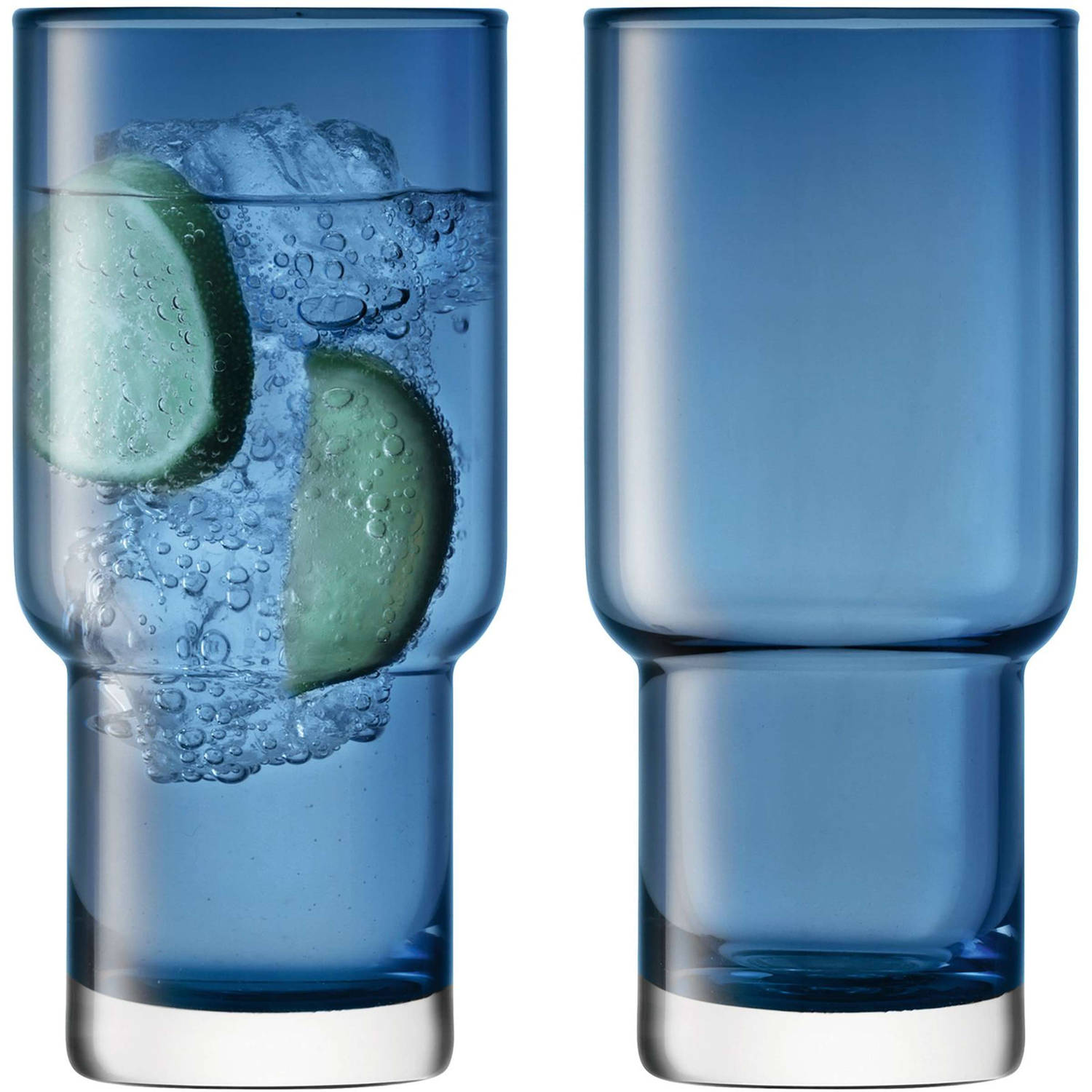 L.S.A. - Utility Longdrinkglas 390 ml Set van 2 Stuks - Glas - Blauw
