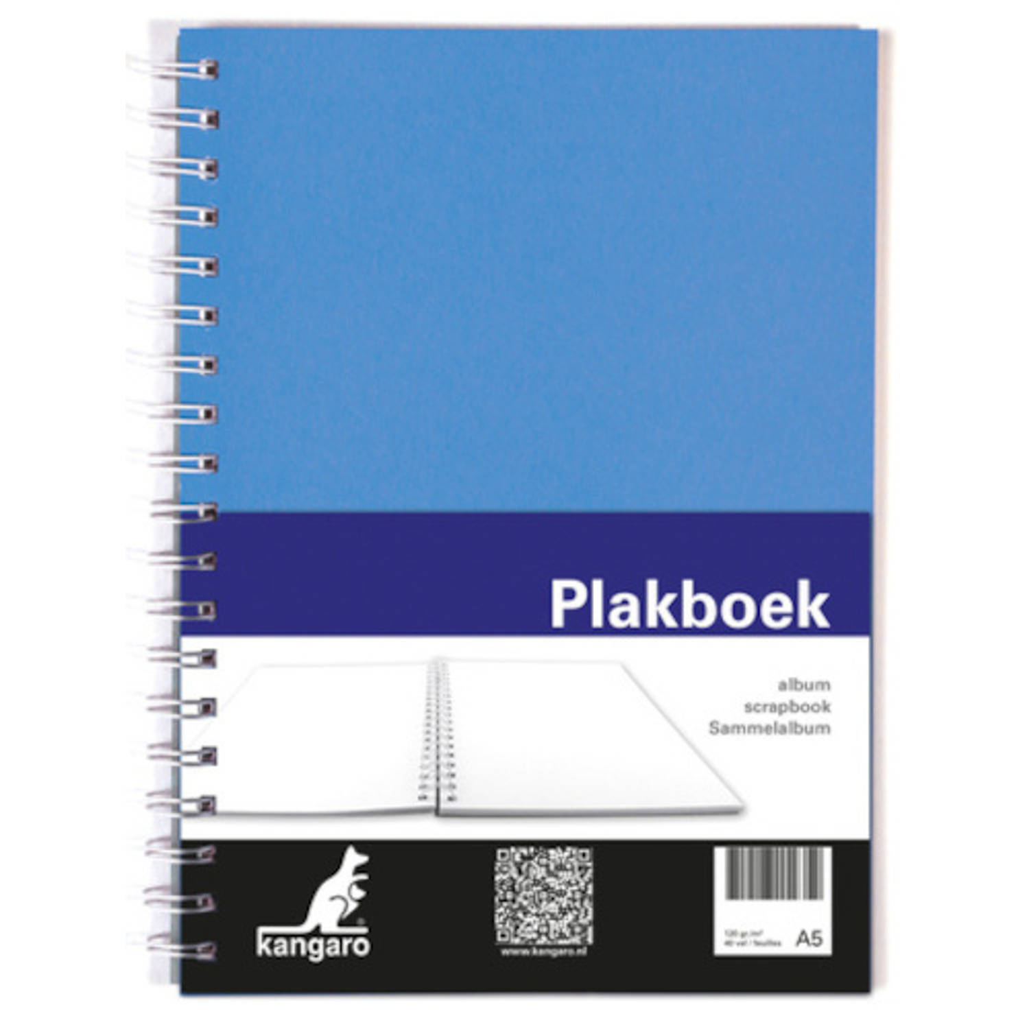 Kangaro Plakboek 25 X 19 Cm 120 Grams A5 Blauw 40 Vellen