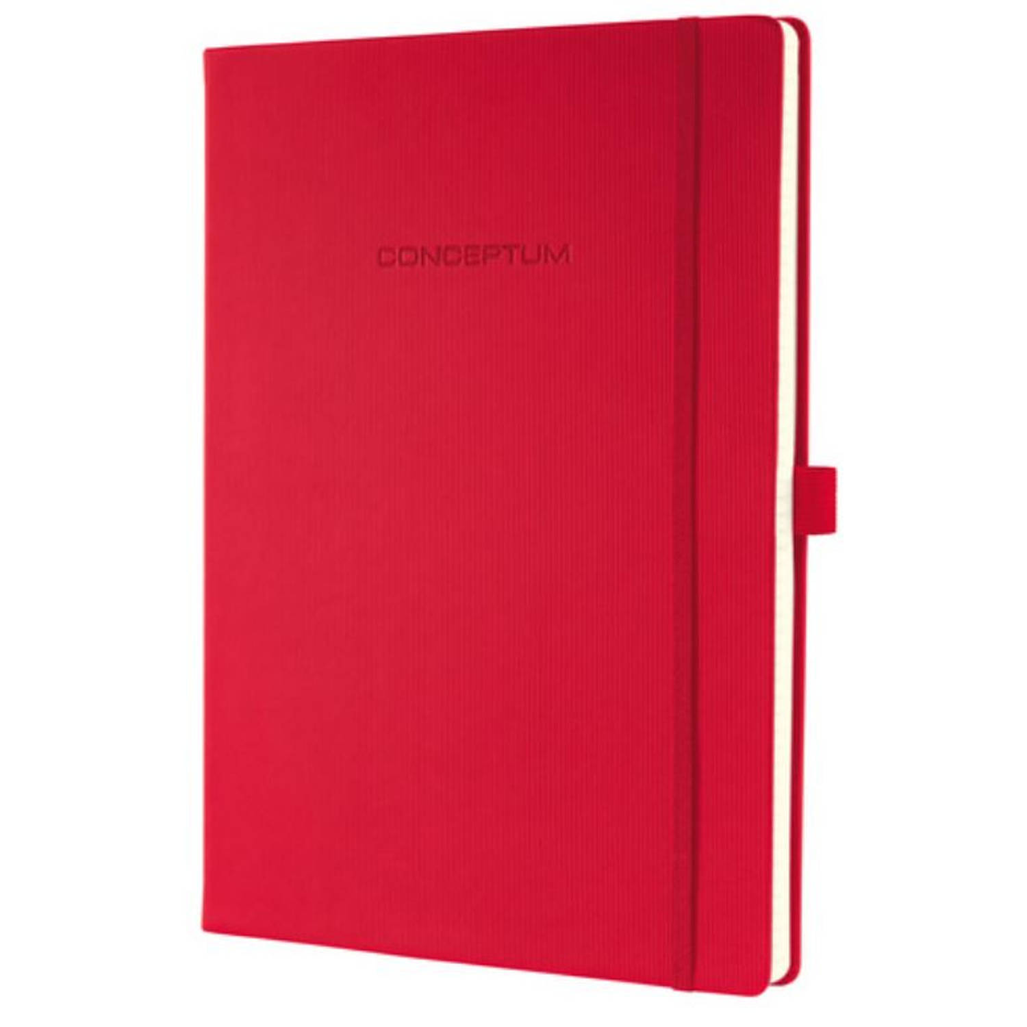 Sigel Notitieboek Conceptum Pure A4 Hardcover Gelinieerd Rood