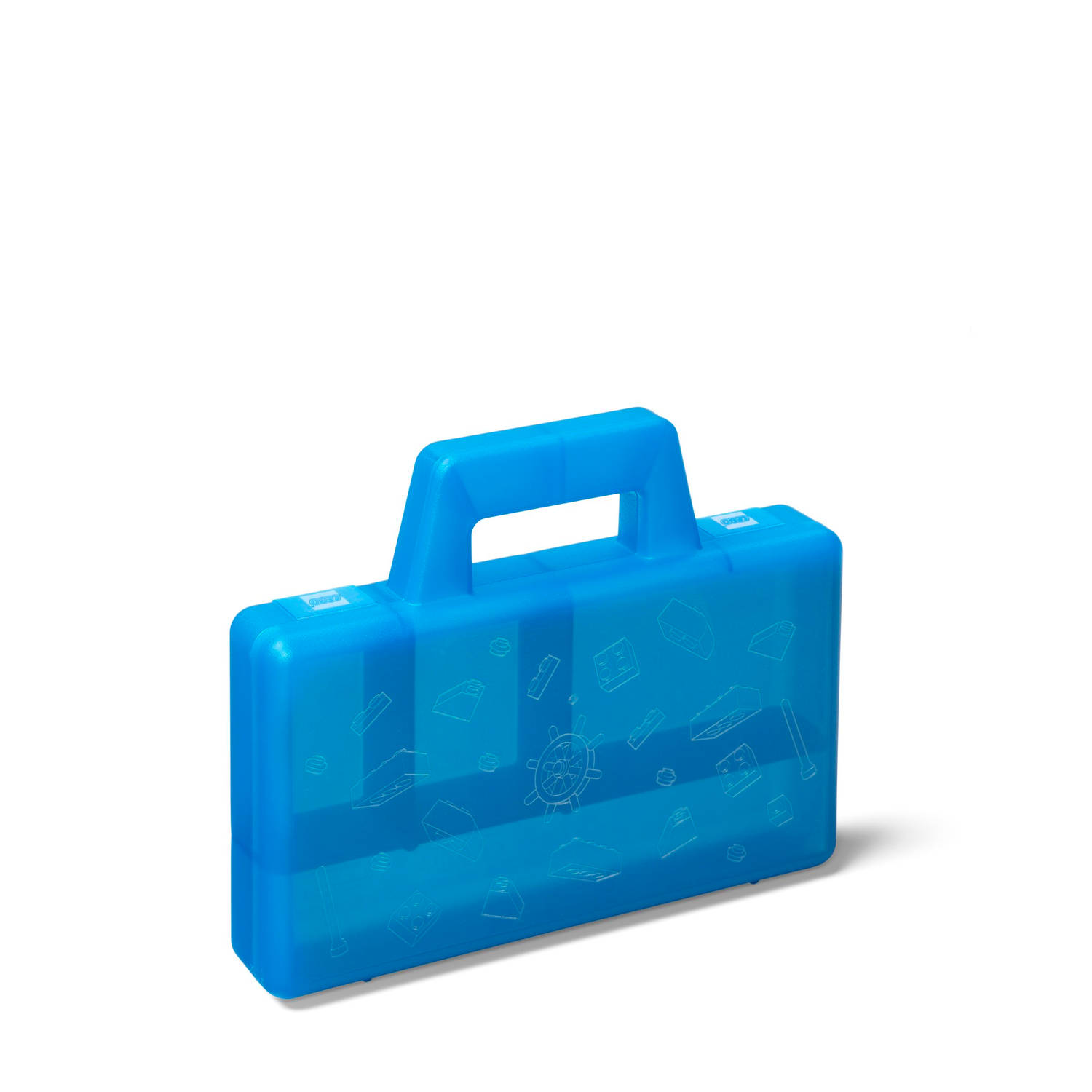 LEGO sorteerkoffer 19 x 16 cm polypropeen blauw-transparant