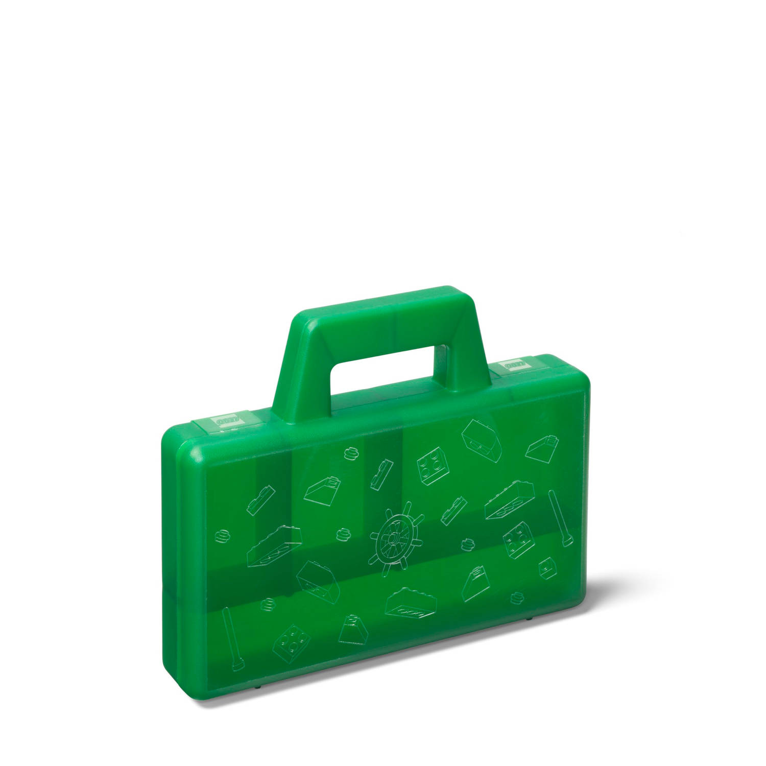 LEGO sorteerkoffer 19 x 16 cm polypropyleen groen-transparant