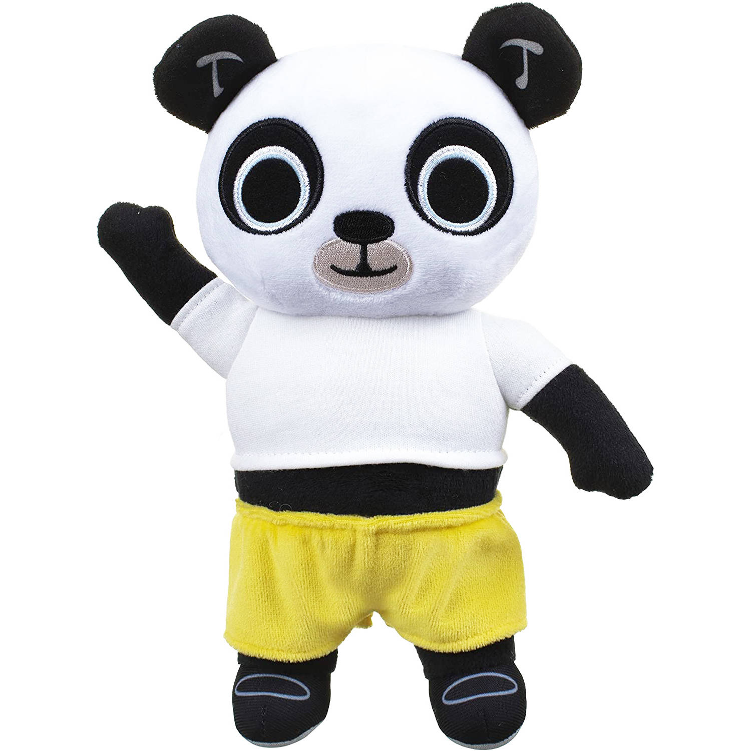 Bing knuffelpanda Pando junior 30 cm pluche zwart-wit-geel
