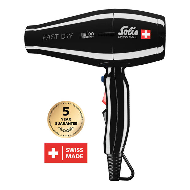 Solis Fast Dry 360º Ionic 381 - Haardroger Professional - Föhn Zwart