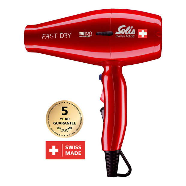 Solis Fast Dry 360º Ionic 381 - Haardroger Professional - Föhn Rood