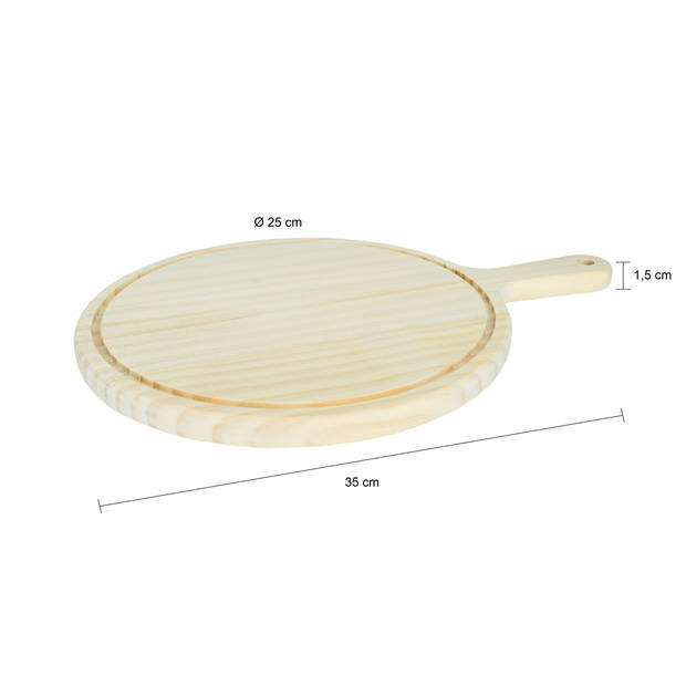 Krumble Serveerplank rond - M - Hout