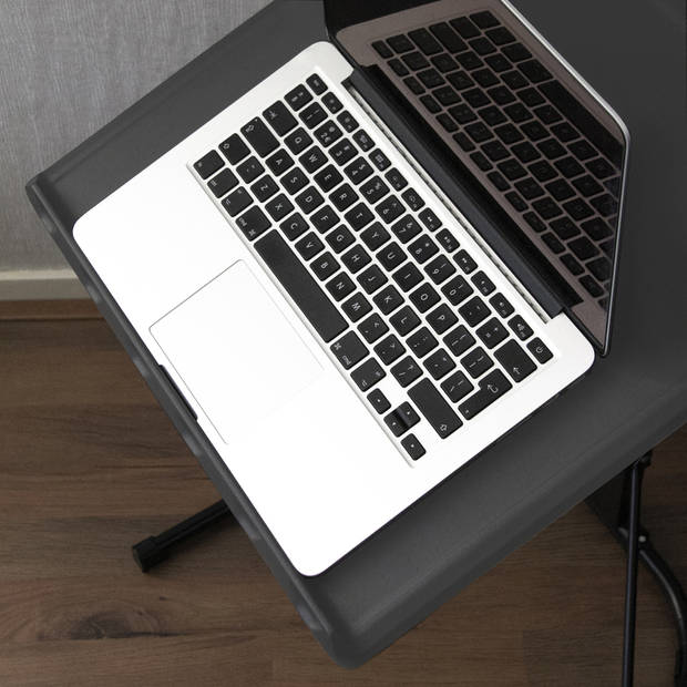QUVIO Laptop bijzet tafel groot - grijs