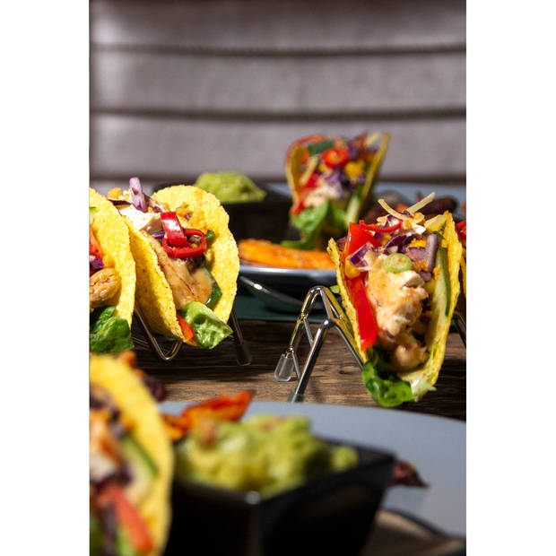 Krumble Taco en tortilla houder - Chroom