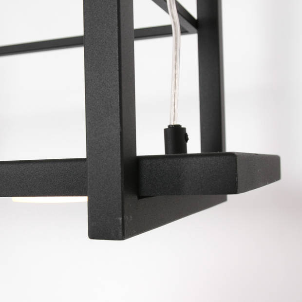 Steinhauer Hanglamp Tør 6 lichts met rek L 100 cm zwart