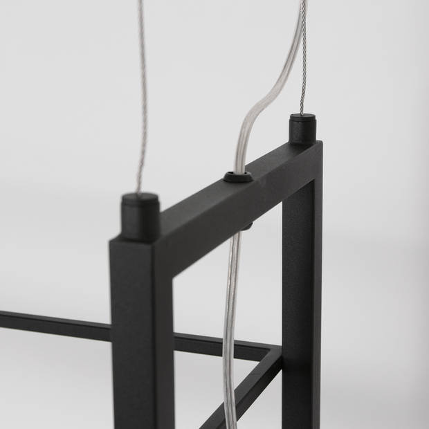 Steinhauer Hanglamp Tør 6 lichts met rek L 100 cm zwart