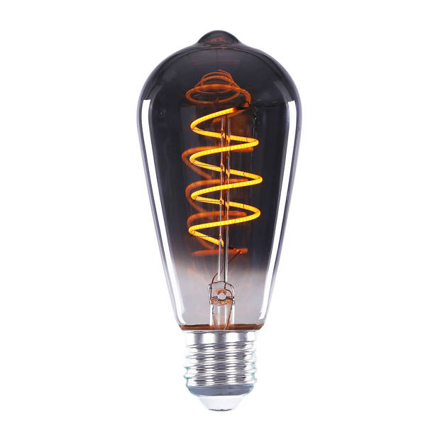 Highlight Lamp LED ST64 9W 350LM 2200K Dimbaar Rook