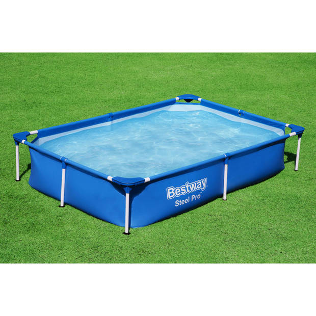 Bestway Zwembad - Steel Pro - 221 x 150 x 43 cm - Inclusief Solarzeil, Filterpomp & Filter