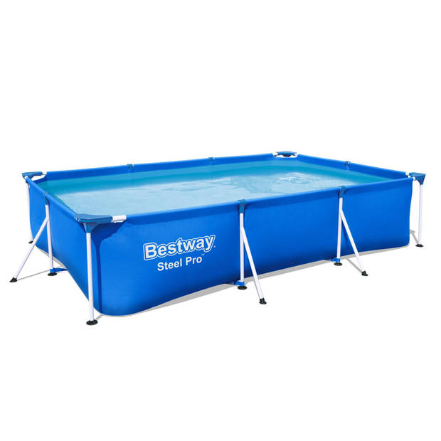 Bestway Steel Pro Rechthoekig Zwembad - 300 x 201 x 66 cm - Blauw - Inclusief Pomp en Toebehoren