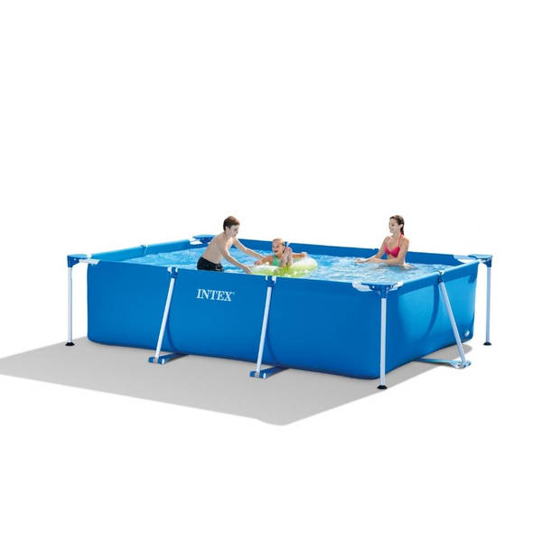 Intex Zwembad - Frame Pool - 300 x 200 x 75 cm - Inclusief WAYS Onderhoudspakket, Filterpomp & Grondzeil