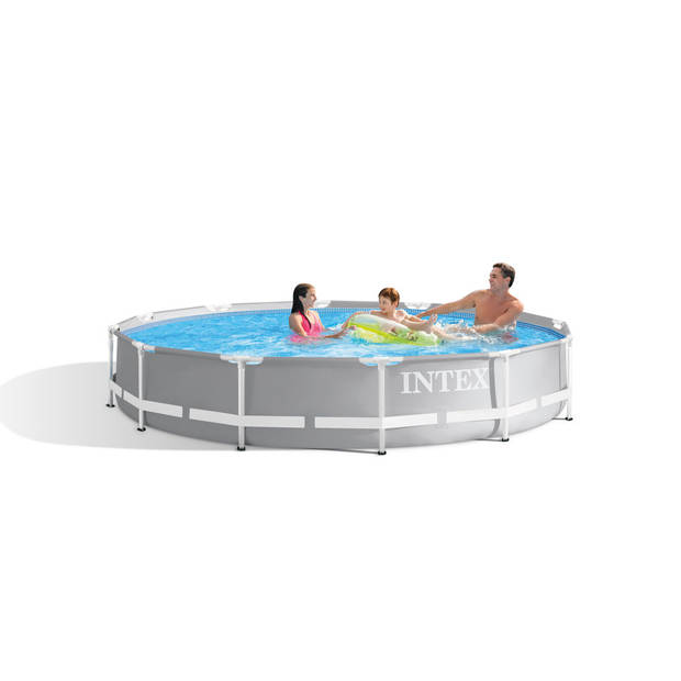 Intex Zwembad - Prism Frame - 366 x 76 cm - Inclusief WAYS Onderhoudspakket, Filterpomp & Grondzeil