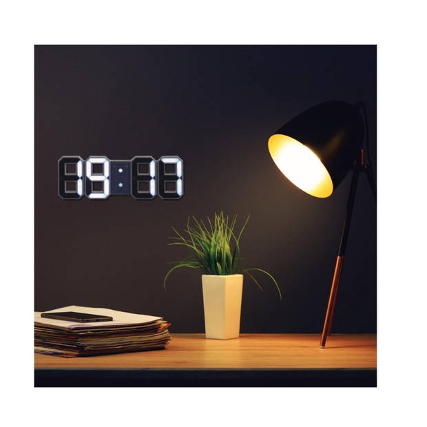 iBello digitale 3D LED-klok zwart