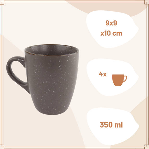 OTIX Koffiemok - Theemok - Koffiebeker - Koffietassen - Meerdere kleuren - 350ml - Aardewerk