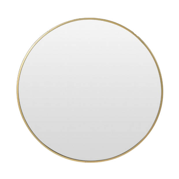 MISOU Spiegel - Rond - Goud - Glas - Wandspiegel - Spiegel badkamer - Diameter 55cm - Accessoires - Wanddecoratie