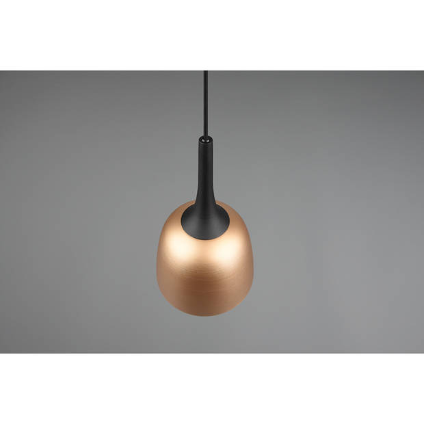 LED Hanglamp - Hangverlichting - Trion Christa - E27 Fitting - Rond - Mat Goud - Aluminium - Ø200mm