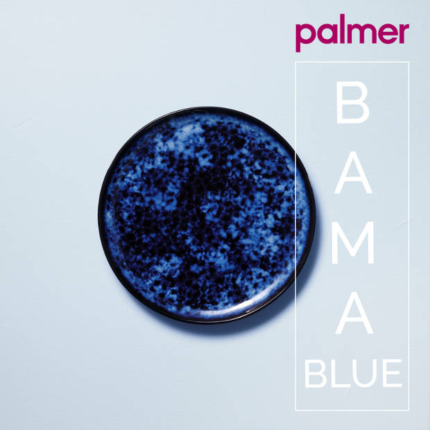 Palmer Bord Bama Blue 21 cm Blauw Stoneware 2 stuks