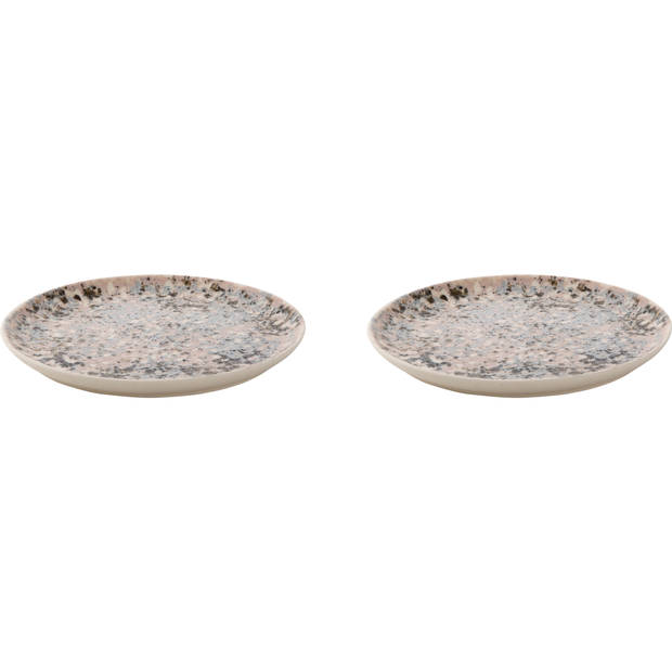 Palmer Bord Confetti 21.5 cm Roze Stoneware 2 stuks
