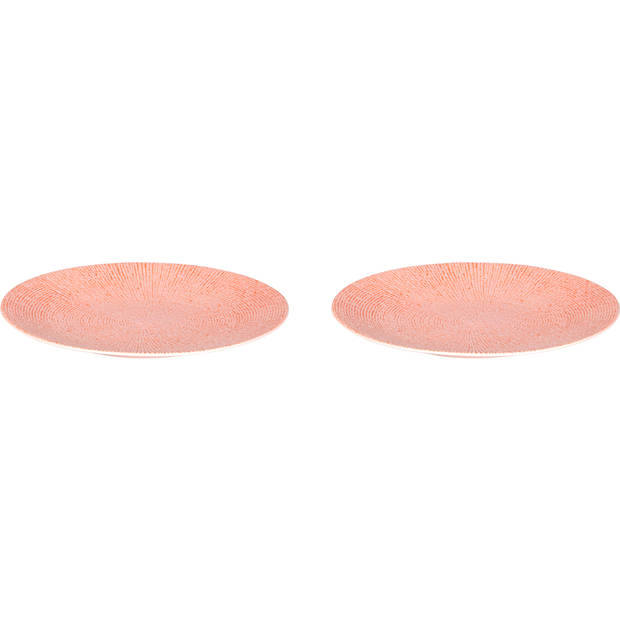 Palmer Bord coupe Cubical 27 cm Roze Stoneware 2 stuks