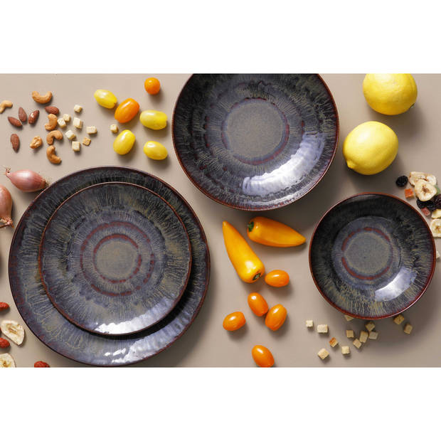 Palmer Serviesset Victory Stoneware 6-persoons 24-delig Bruin