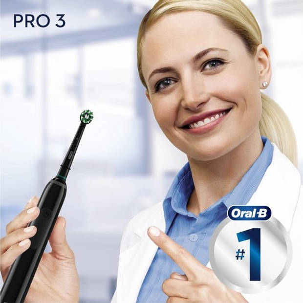 Oral-B PRO 3 - 3500 - Zwarte Elektrische Tandenborstel Ontworpen Door Braun