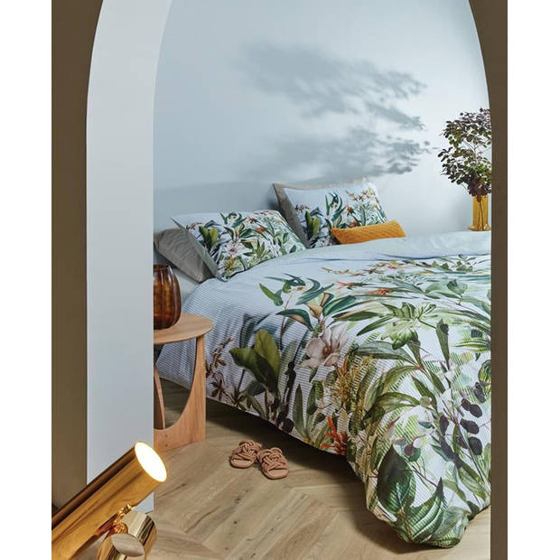 Kardol dekbedovertrek Cadence - Blauwgroen - Lits-jumeaux XL 260x200/220 cm