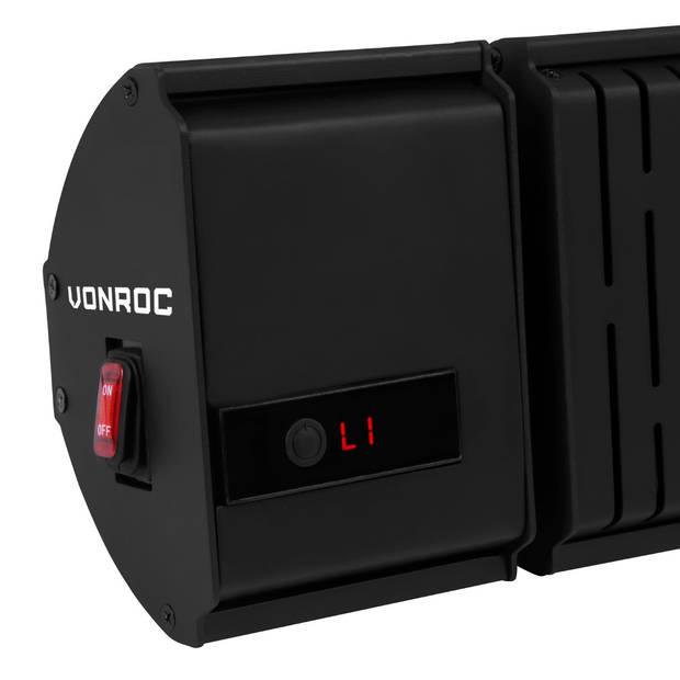 VONROC Heater Volsini - Professioneel – 2000W – Met Afstandsbediening, timer, instelbare warmtes
