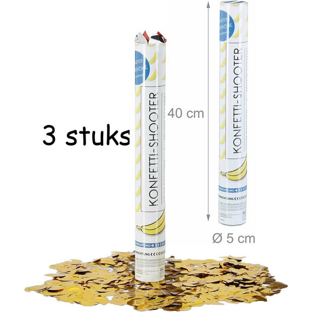 Confetti Kanon XL 40 cm - Bananen - confetti shooter - party popper - 3 Stuks