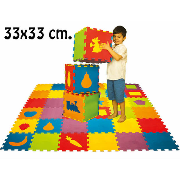 Matrax Puzzelmat - Vloermat - Speelkleed - Speelmat foam - foam mat - 33x33cm