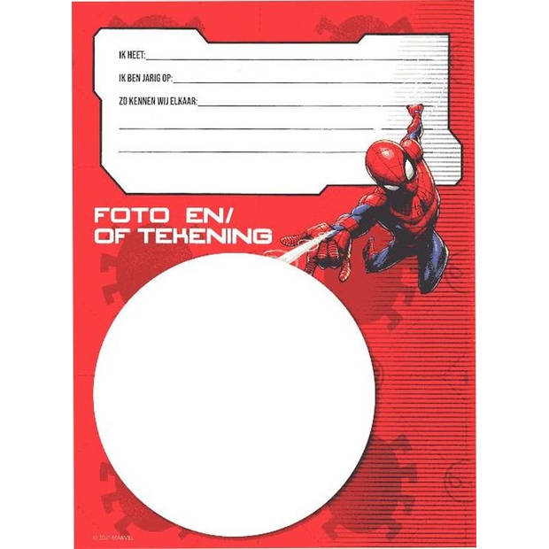 Spiderman vriendenboek vriendenboekje - 80 Blz- Hardcover