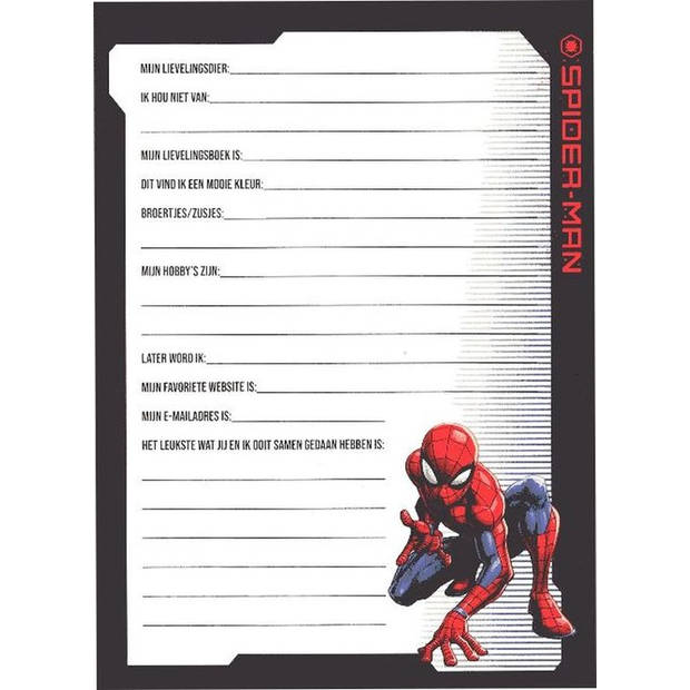 Spiderman vriendenboek vriendenboekje - 80 Blz- Hardcover