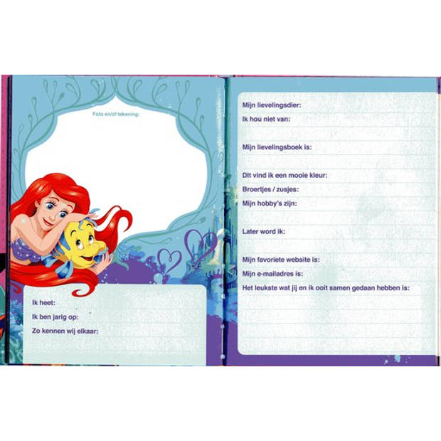 Disney Prinsessen Vriendenboek – Ariel Jasmine Belle Rapunzel - Hard Cover – Editie 2022