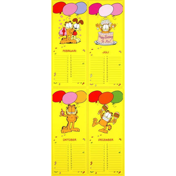 Verjaardagskalender - Garfield - 13 X 33 cm