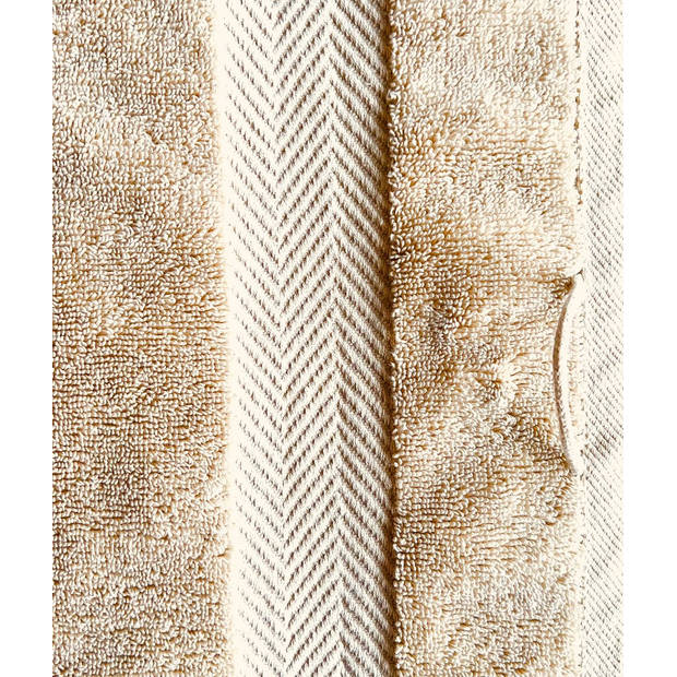 Luxe Handdoeken - Badhanddoek - 100% katoen - 600 g/m² - 50 x 100 cm- Créme - Set Van 4 stuks