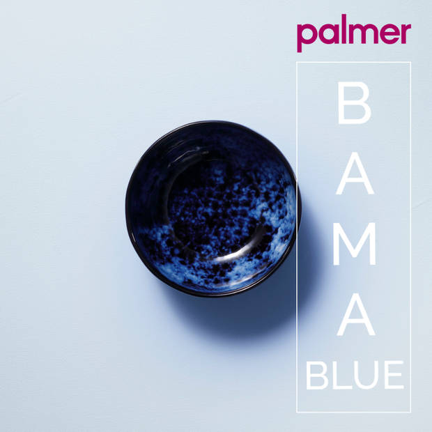Palmer Schaal Bama Blue 15 cm 65 cl Blauw Stoneware 4 stuks