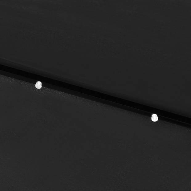 vidaXL Parasol met LED's en stalen paal 2x3 m zwart