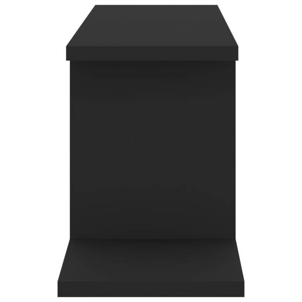 vidaXL Tv-wandschap 125x18x23 cm spaanplaat zwart