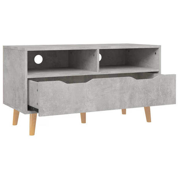 The Living Store TV Meubel Betongrijs 90 x 40 x 48.5 cm - Stevig en Stabiel