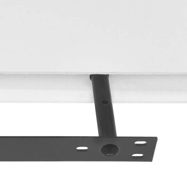 The Living Store wandplanken - set van 2 - wit - MDF - 60x20x3.8cm - onzichtbaar montagesysteem