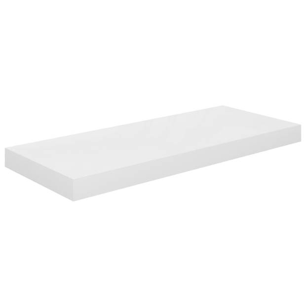 vidaXL Wandschap zwevend 60x23,5x3,8 cm MDF hoogglans wit