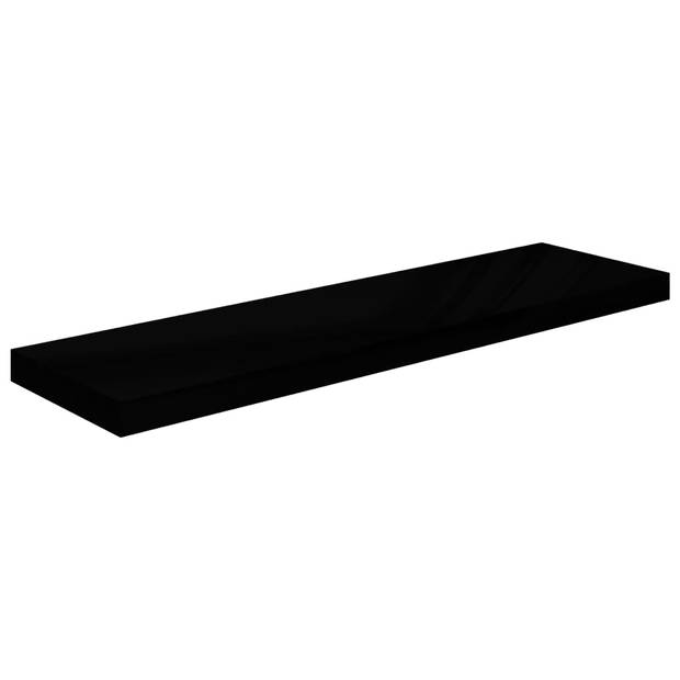 vidaXL Wandschappen zwevend 4 st 90x23,5x3,8 cm MDF hoogglans zwart