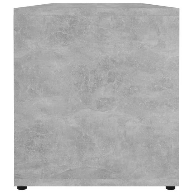 The Living Store TV-kast - Betongrijs - 120 x 34 x 37 cm - met deur en 2 vakken