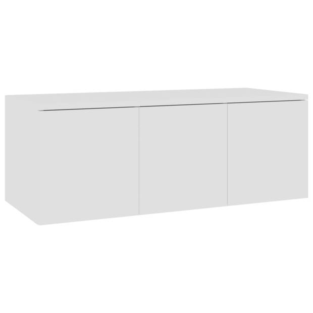 vidaXL Tv-meubel 80x34x30 cm bewerkt hout wit