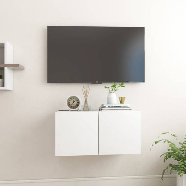 vidaXL Tv-hangmeubel 60x30x30 cm wit