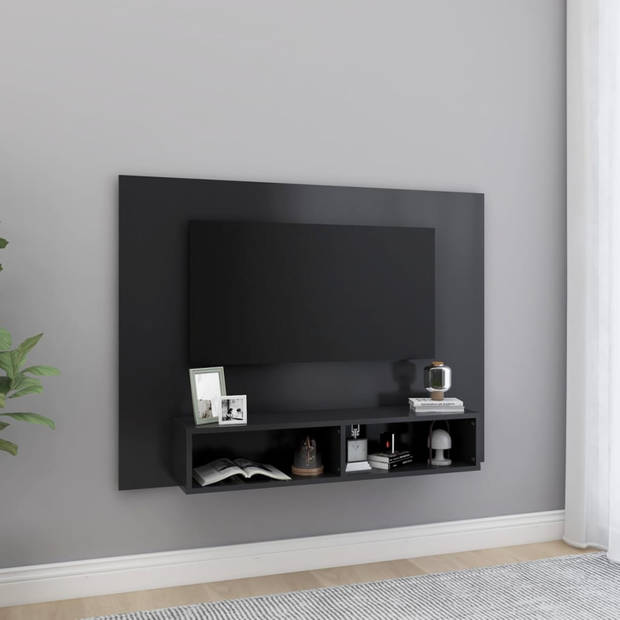 vidaXL Tv-wandmeubel 120x23,5x90 cm bewerkt hout grijs