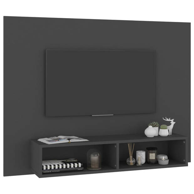 vidaXL Tv-wandmeubel 120x23,5x90 cm bewerkt hout grijs